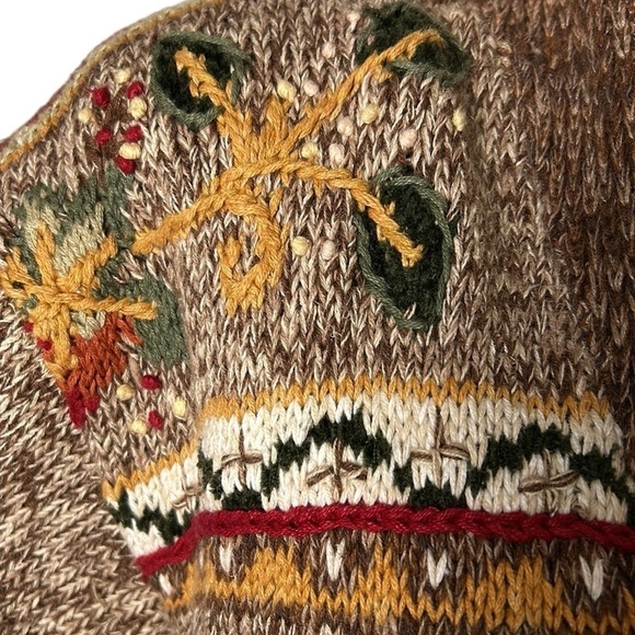 RARE Simpatico vtg 1990 knitted cardigan
Sweater oversize,embroidered rosette,3D - Picture 5 of 16